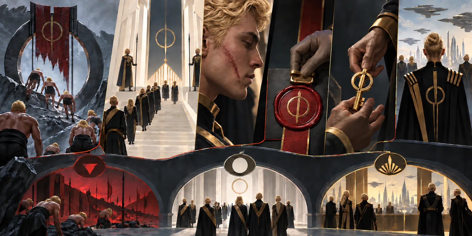 Culling and Institute thresholds lead to a facial Peerless Scar, patronage, and Gold command.